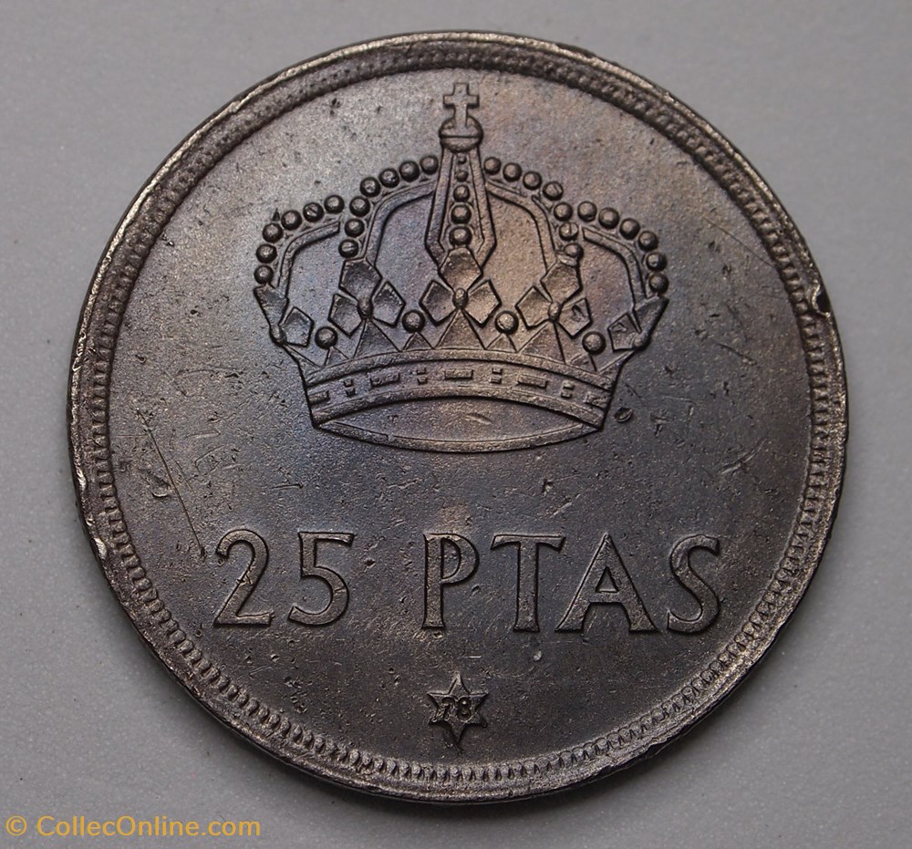 25 Pesetas - 1978 monnaie monde espagne 25 pesetas 1978