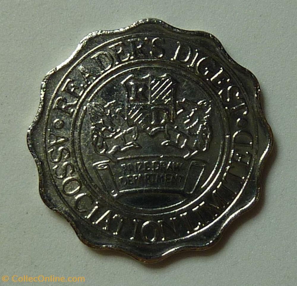 Jeton du Reader's Digest a finir d'id monnaies jetons mereaux jeton du reades digest a finir id