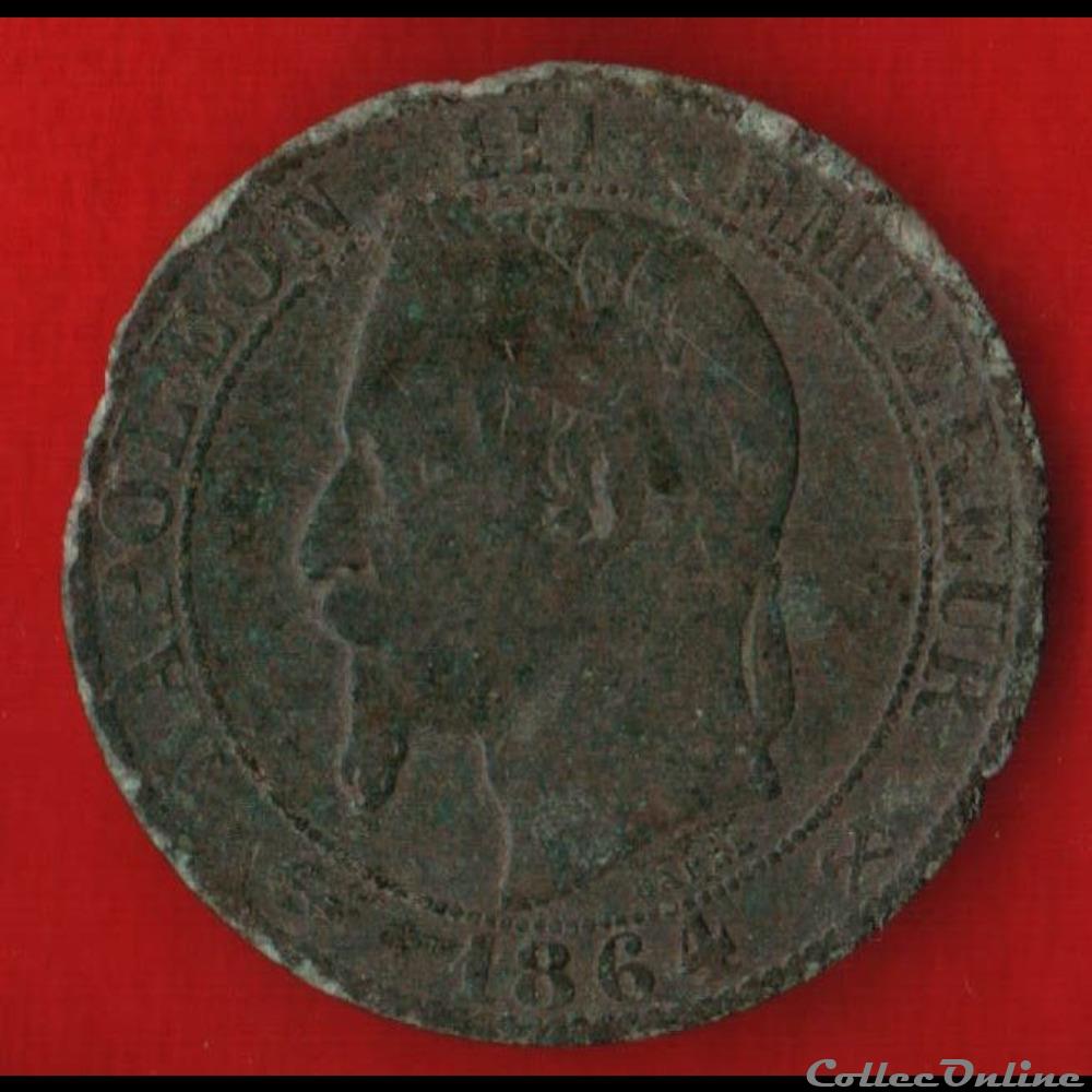 Napoléon III - 5 Centimes - 1864 - Bordeaux monnaies monde france napoleon iii 5 centimes 1864 bordeaux
