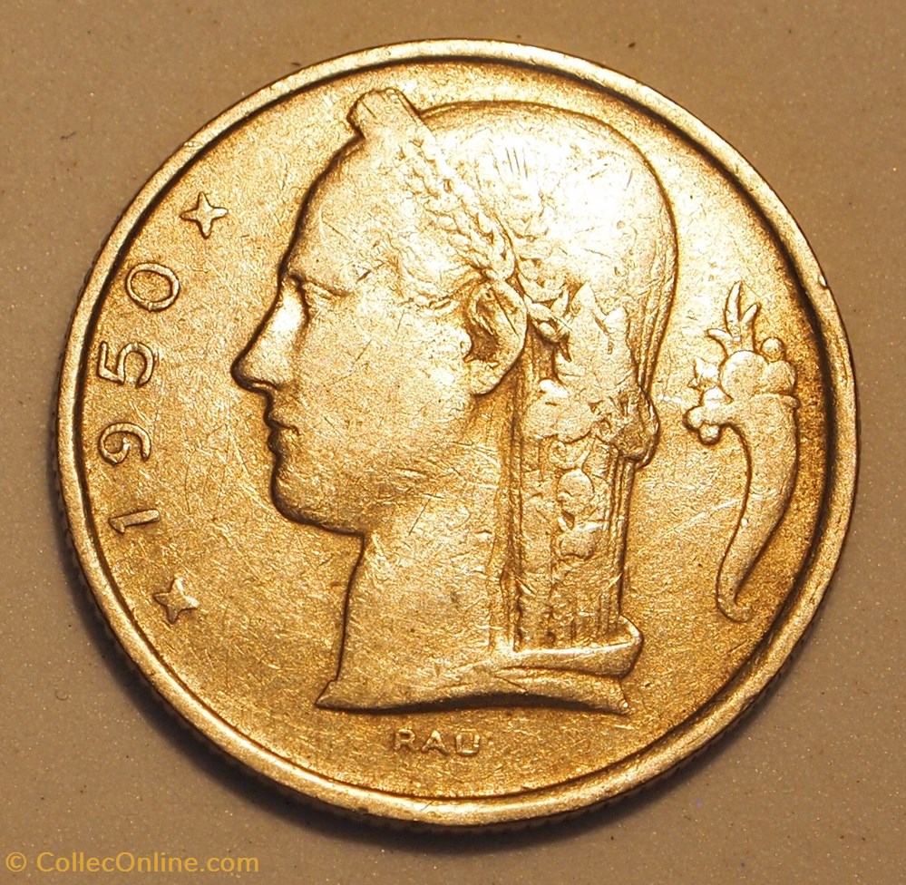 5 Francs - 1950 monnaies monde belgique 5 francs 1950