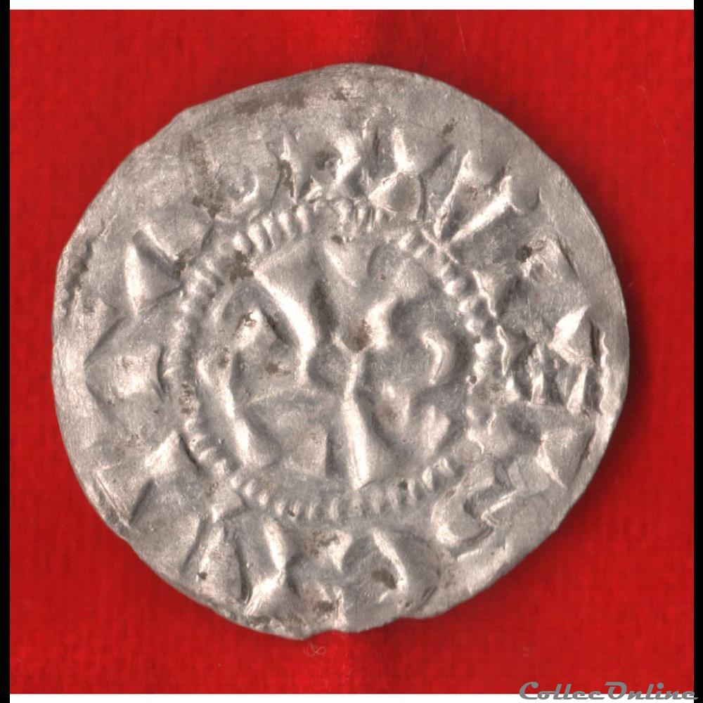 Comté de Champagne - X-XIème - Denier monnaies europe medievale france feodales comte de champagne x xieme denier