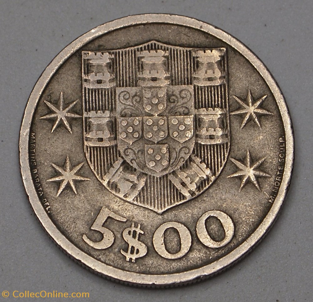 5 Escudos - 1965 monnaies monde portugal 5 escudos 1965
