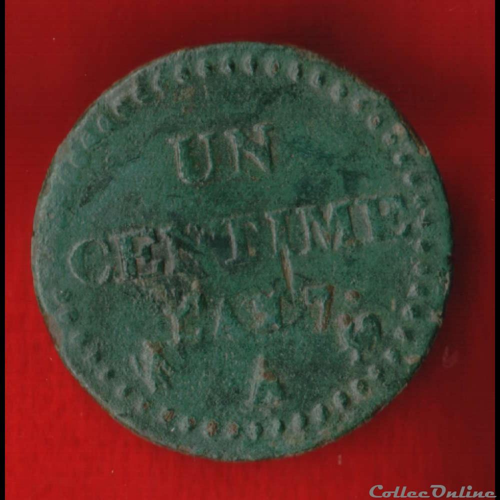Consulat / Directoire - 1 centime Dupré - AN 7 - Paris monnaies monde france consulat directoire 1 centime dupre an 7 paris