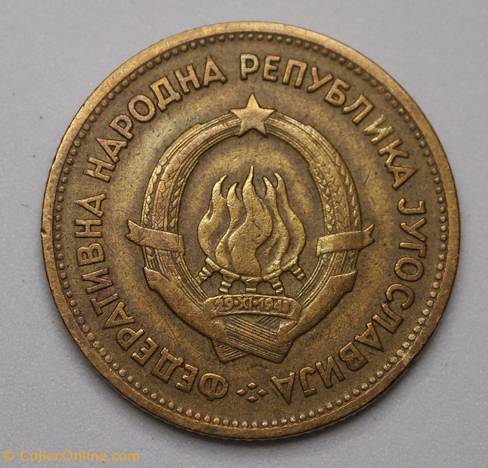 20 Dinars - 1955 monnaies monde yougoslavie 20 dinars 1955