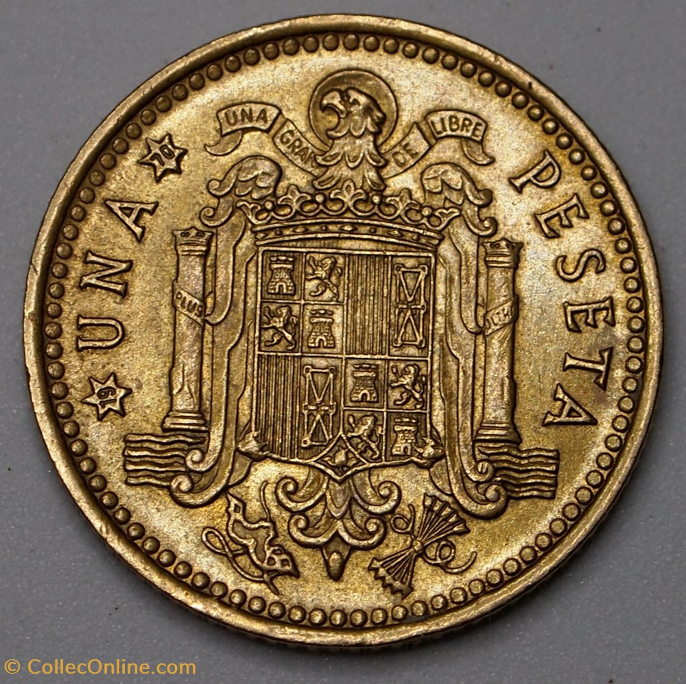 1 Peseta - 1970 monnaie monde espagne 1 peseta 1970