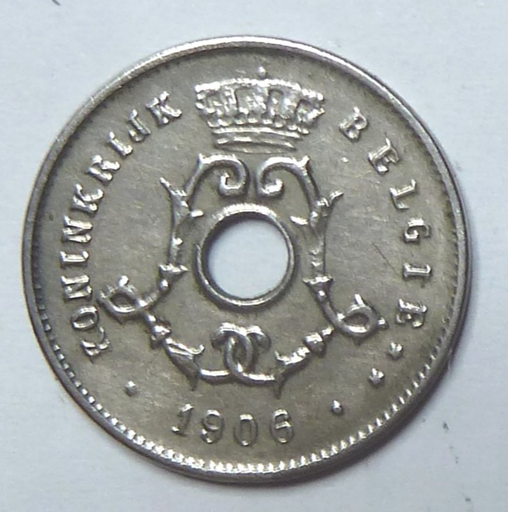 monnaies monde belgique 5 centimes 1906