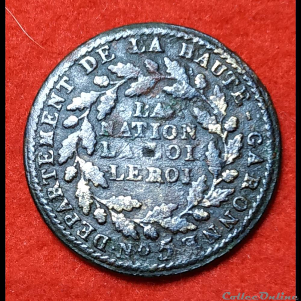 HAUTE-GARONNE - Troupes bourgeoises et irregulieres - 1790/1793 vetements accessoires boutons militaires haute garonne troupes bourgeoises et irregulieres 1790 1793