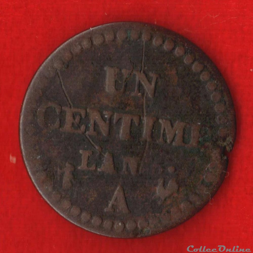 Consulat / Directoire - 1 centime Dupré - AN 6 - Paris monnaies monde france consulat directoire 1 centime dupre an 6 paris