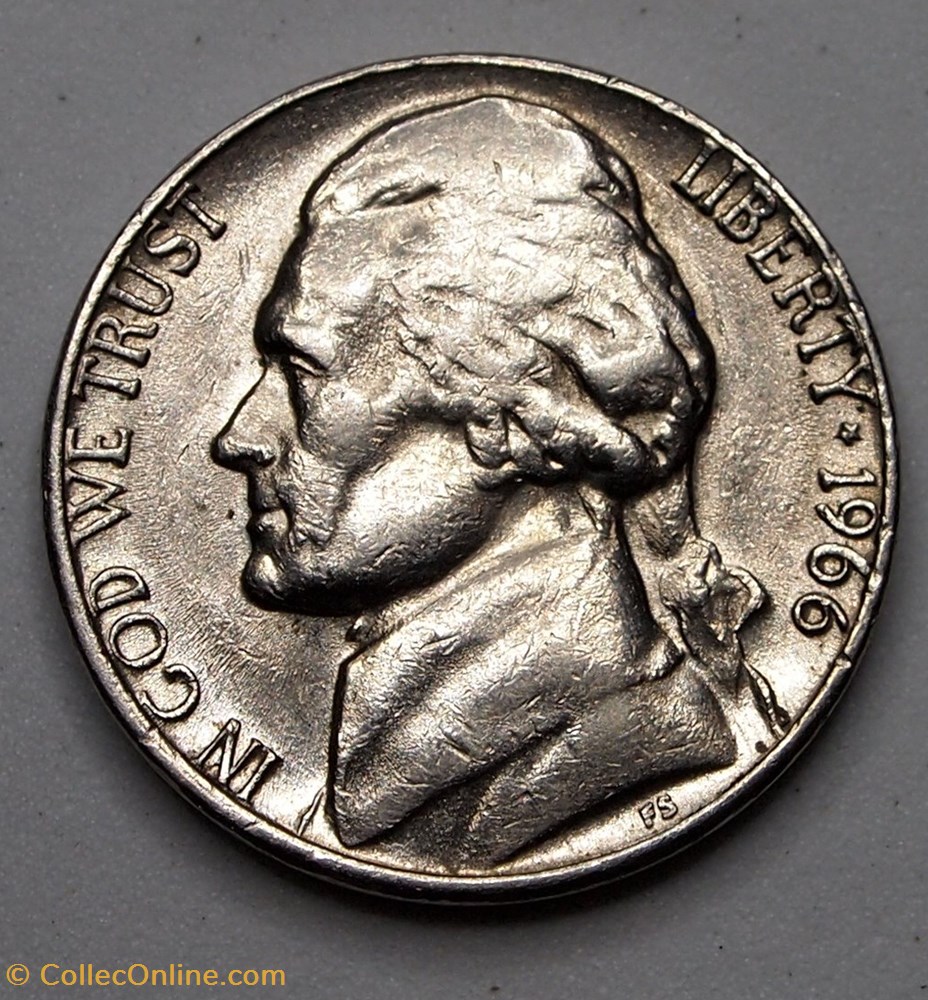 5 cents - 1966 monnaie monde etat uni 5 cents 1966