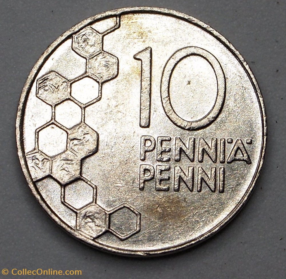 monnaie monde finlande 10 pennia 1990 m