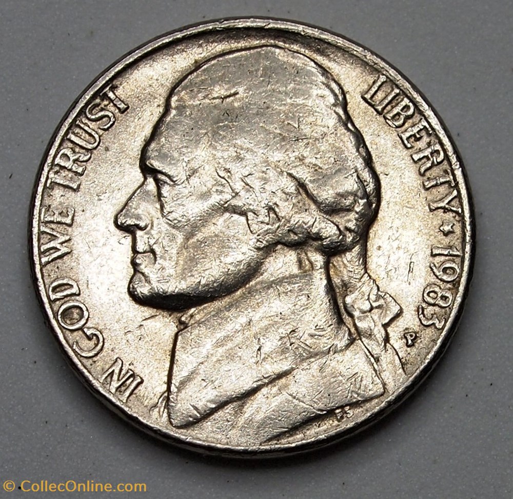 5 cents - 1983 P monnaie monde etat uni 5 cents 1983 p
