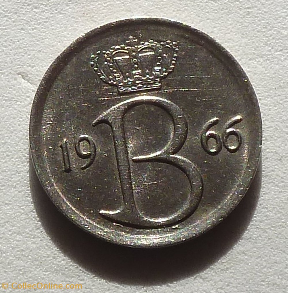 25 Centimes - 1966 monnaies monde belgique 25 centimes 1966