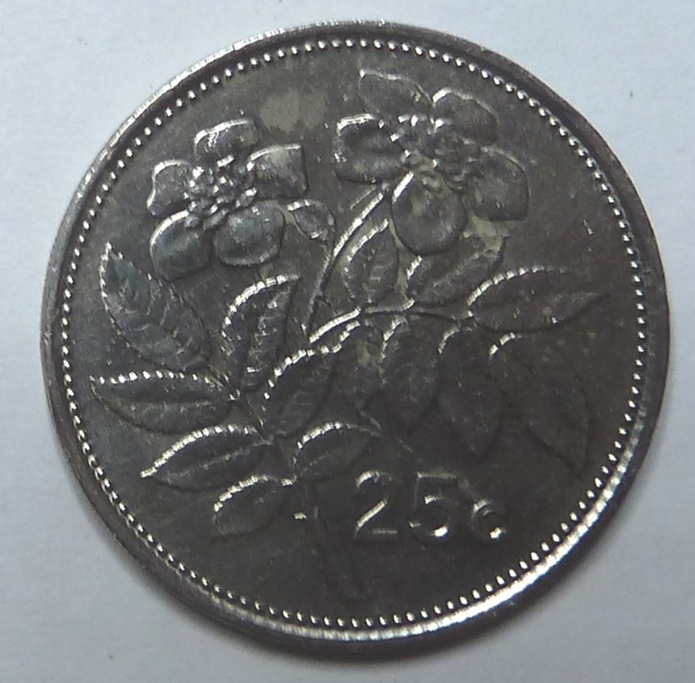 25 cents - 1986 monnaies monde malte 25 cents 1986