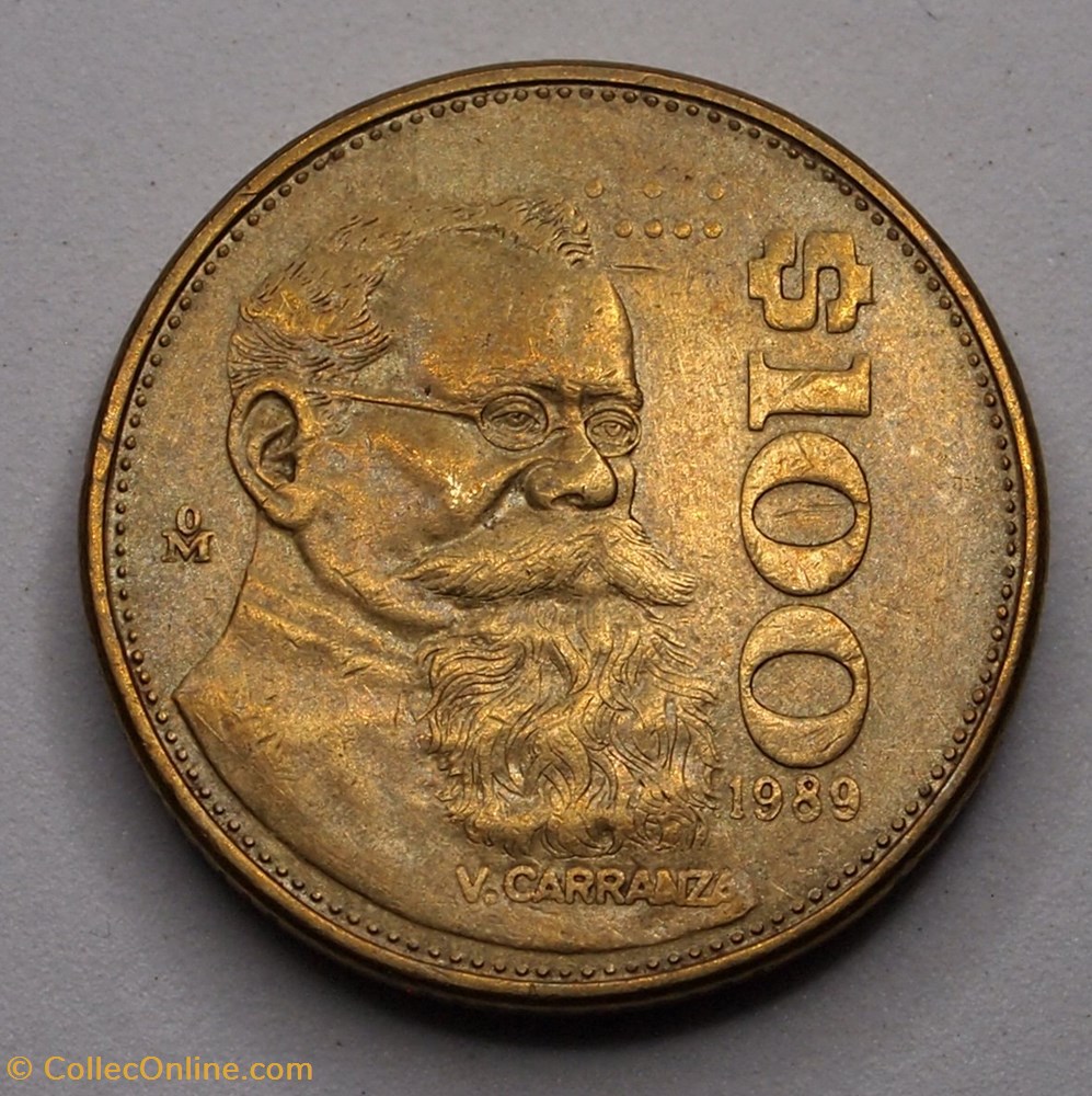 100 Pesos - 1989 Mo monnaie monde mexique 100 pesos 1989 mo