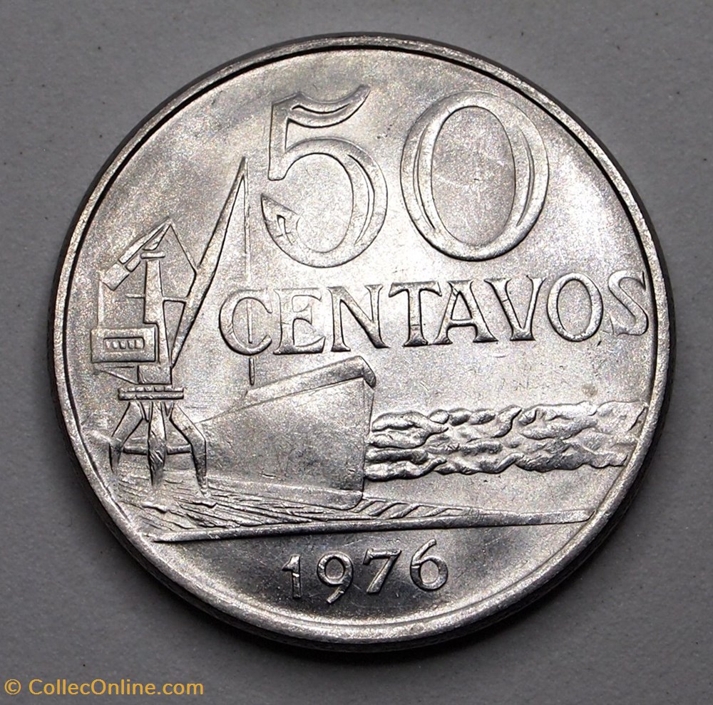 50 Centavos - 1976 monnaie monde bresil 50 centavos 1976