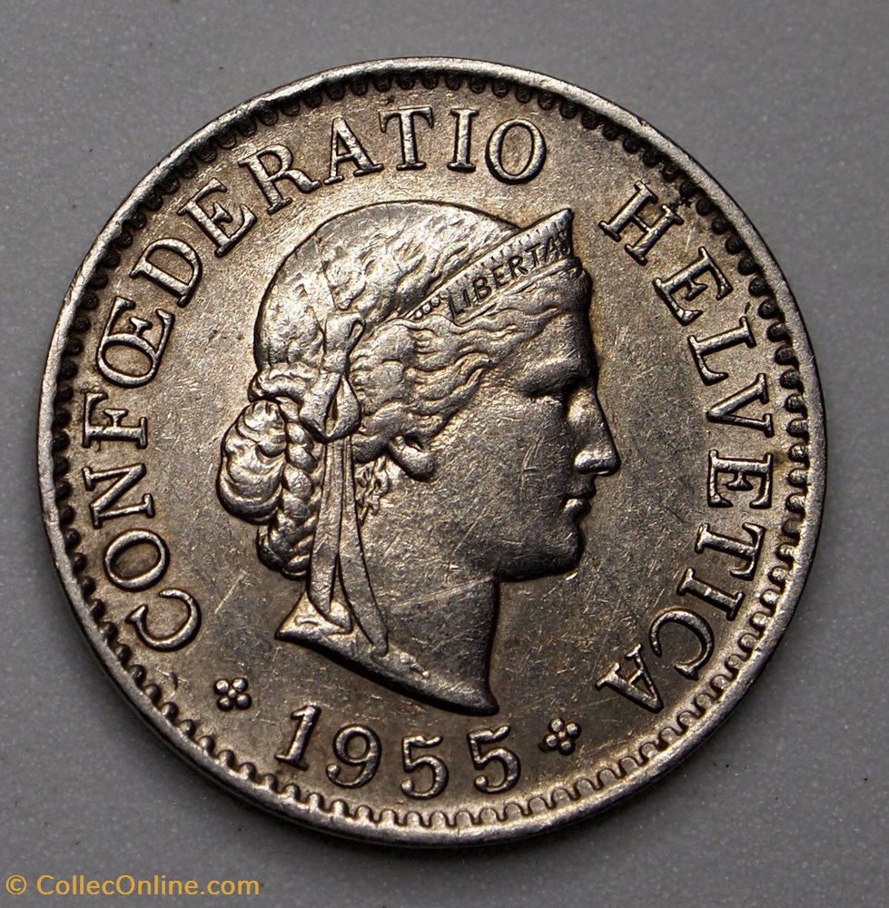 5 Centimes - 1955 B monnaie monde suisse 5 centimes 1955 b