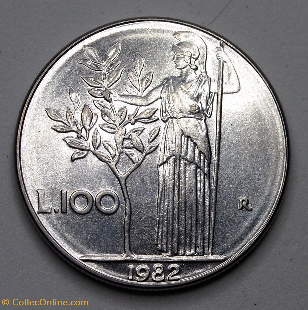100 Lires - 1982 R monnaies monde italie 100 lires 1982 r
