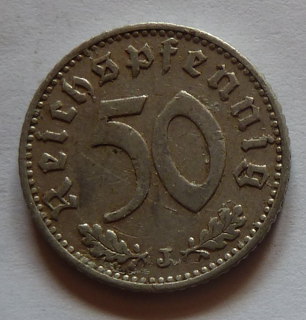 monnaies monde allemagne 50 pfennig 1935 j