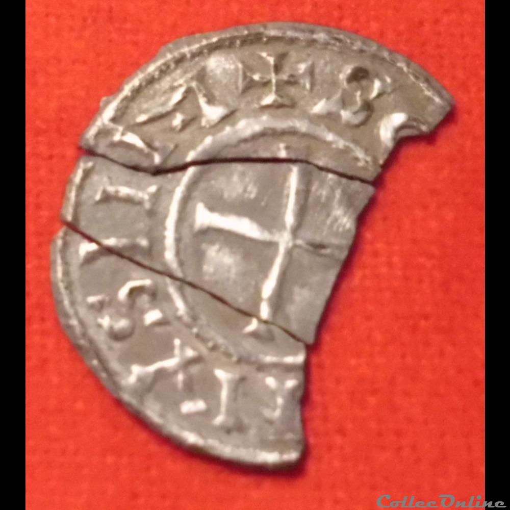 Denier de Charles II le Chauve - Monastère de Saint Denis monnaies europe medievale france carolingiennes denier de charles ii le chauve monastere de saint denis