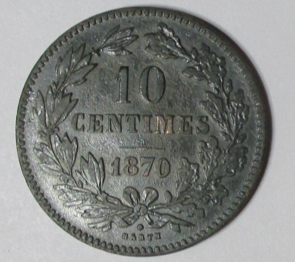 monnaies monde luxembourg 10 centimes 1870