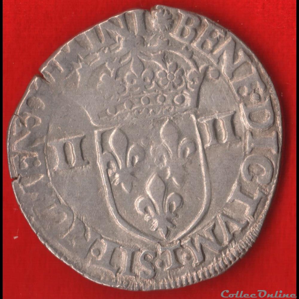 monnaies europe medievale france royales quart ecu 1579 nantes