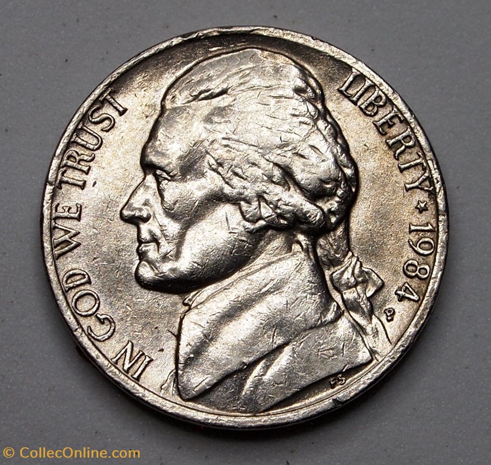 5 cents - 1984 P monnaie monde etat uni 5 cents 1984 p