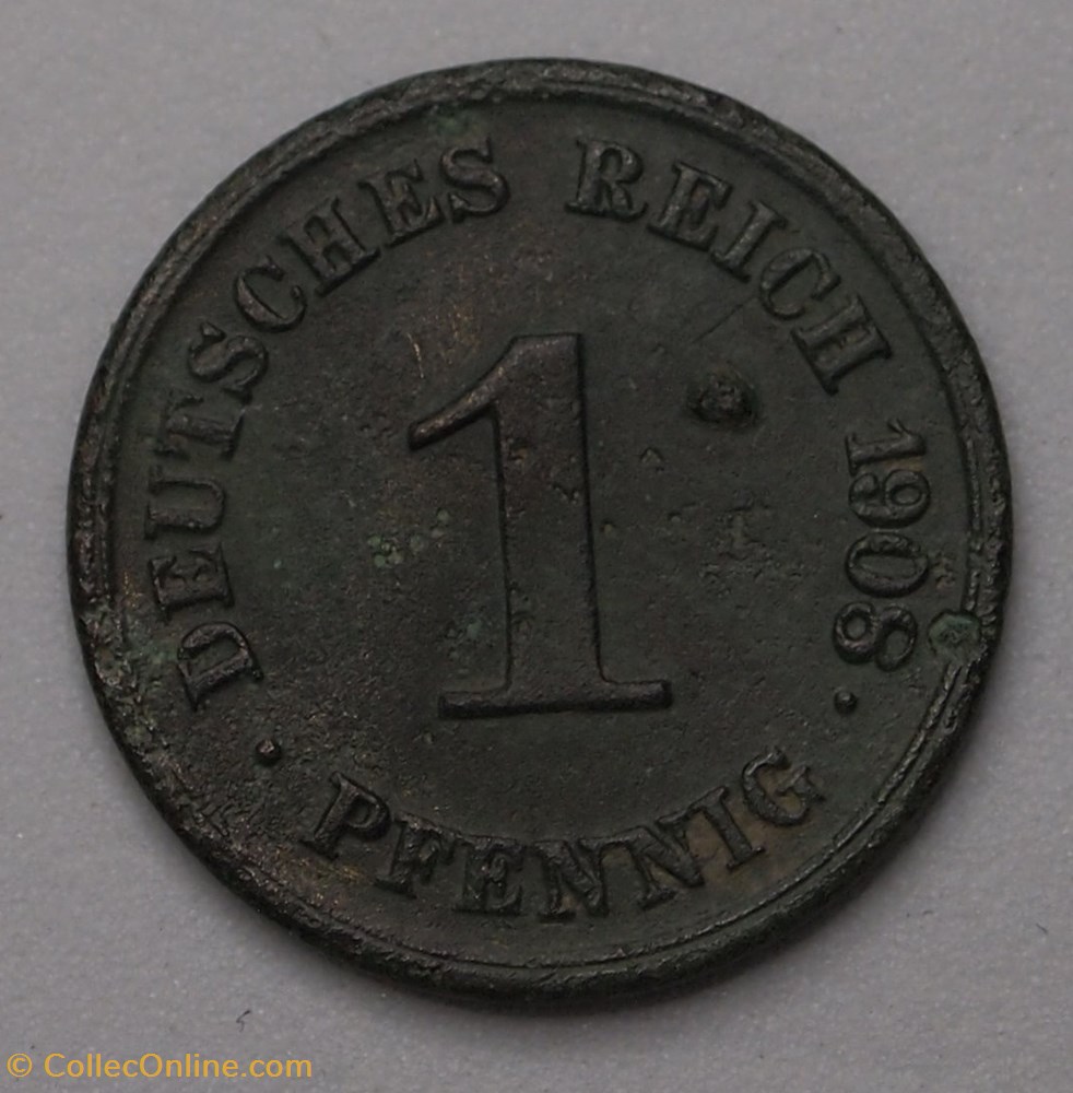 monnaies monde allemagne 1 pfennig 1908 g