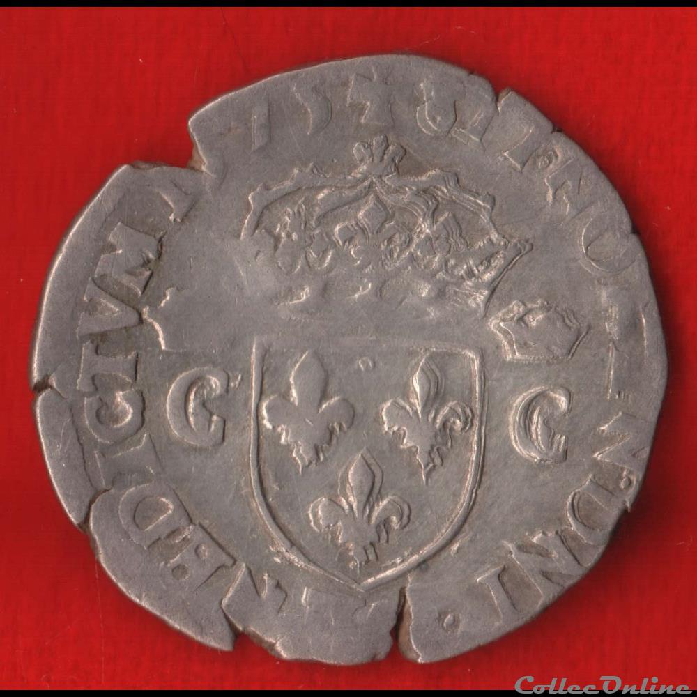 Demi-teston - 1575 - monnaies europe medievale a france royales demi teston 1575