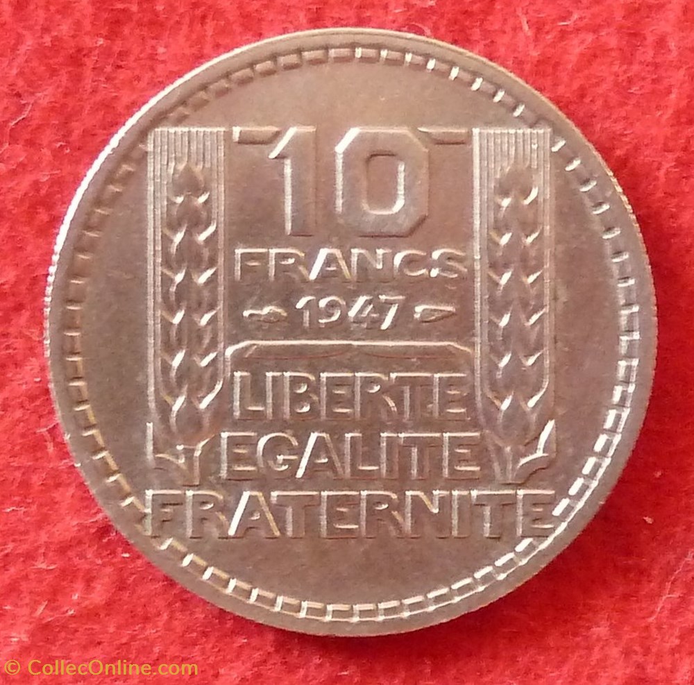 monnaies monde france turin 10 francs 1947