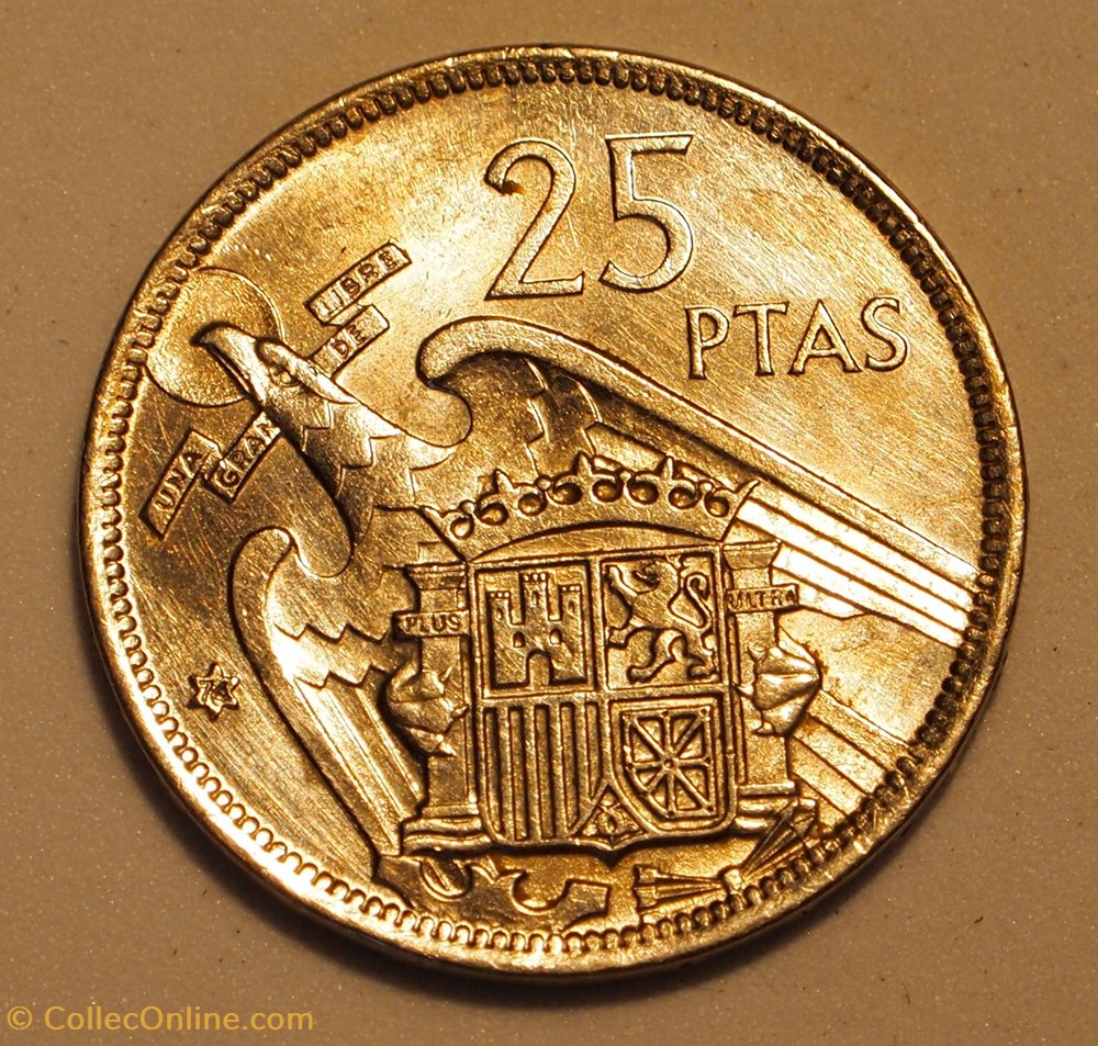 25 Pesetas - 1974 monnaie monde espagne 25 pesetas 1974