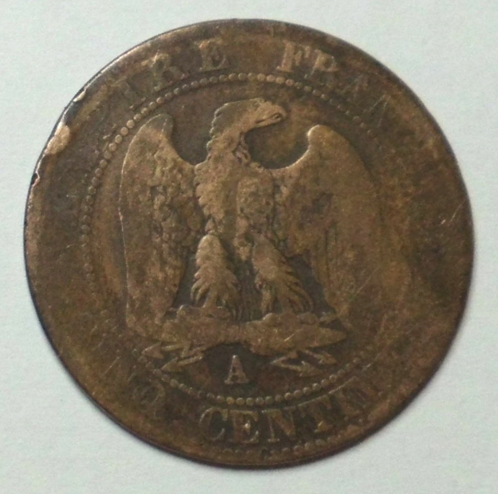 monnaies monde france 5 centimes 1864 paris