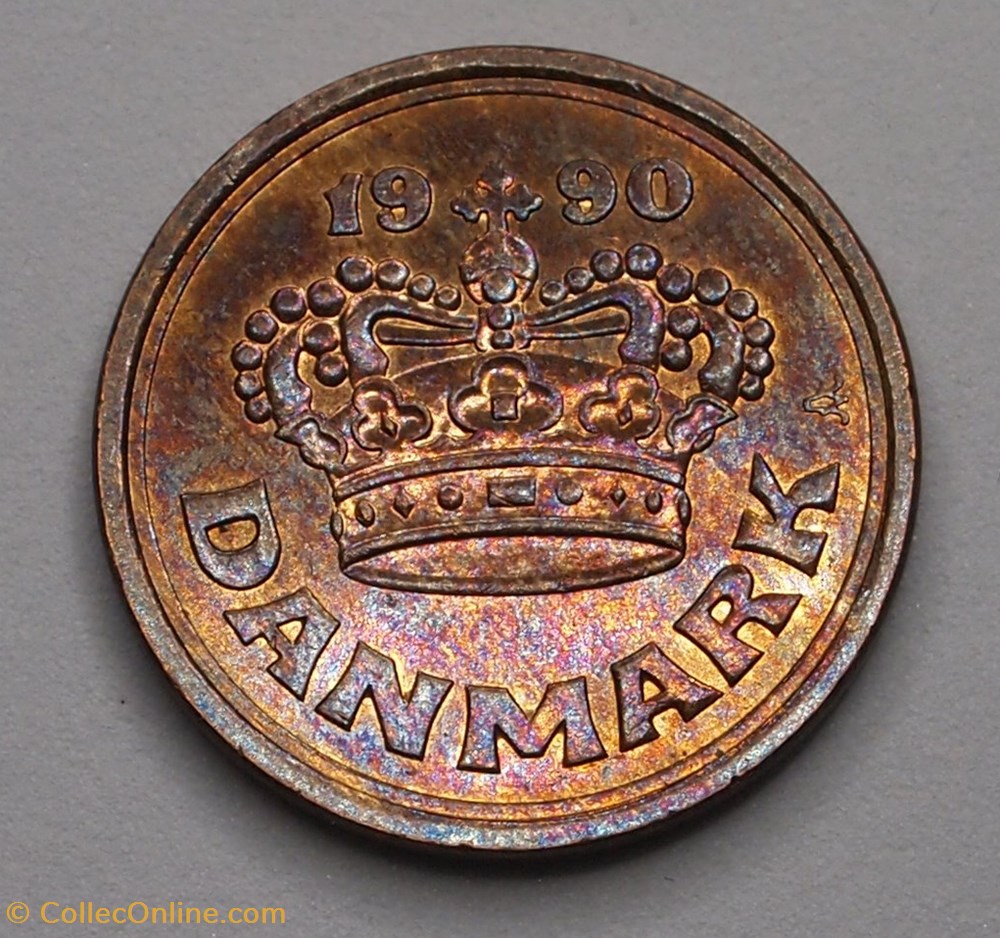 monnaie monde danemark 50 ore 1990 lg jp