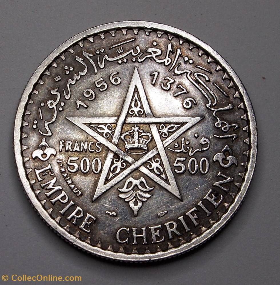 500 Francs - 1956 monnaie monde maroc 500 francs 1956