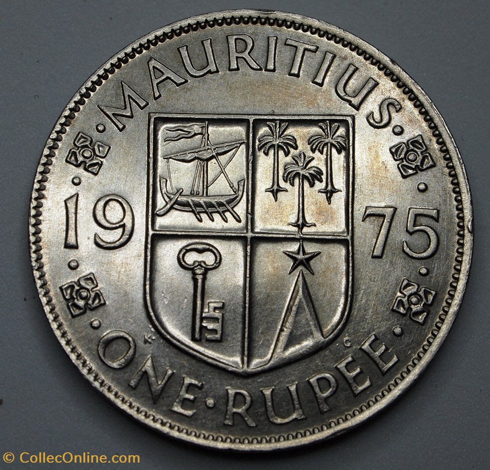 1 Roupie - 1975 monnaie monde maurice 1 roupie 1975