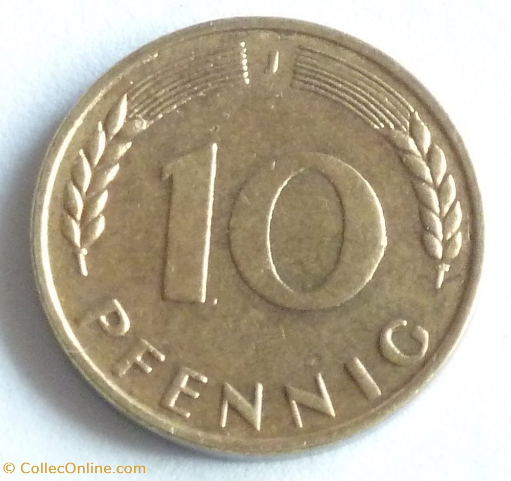 10 Pfennig - 1950 J monnaies monde allemagne 10 pfennig 1950 j