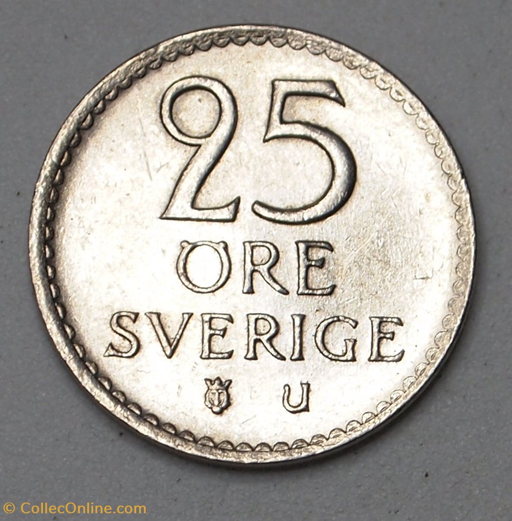 25 ore - 1972 U monnaies monde suede 25 ore 1972 u
