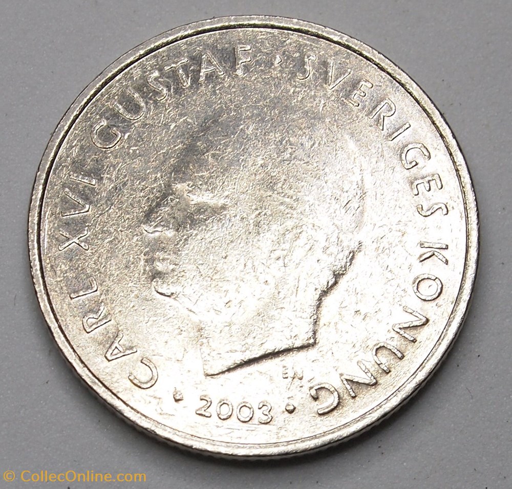 1 Krona - 2003 H - Coins - World - Sweden - Face value 1 Krone