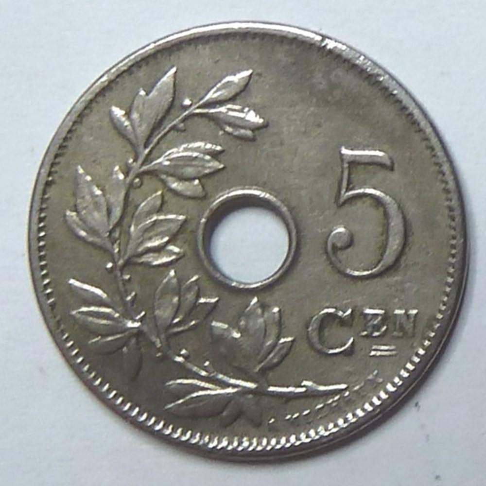 monnaies monde belgique 5 centimes 1906