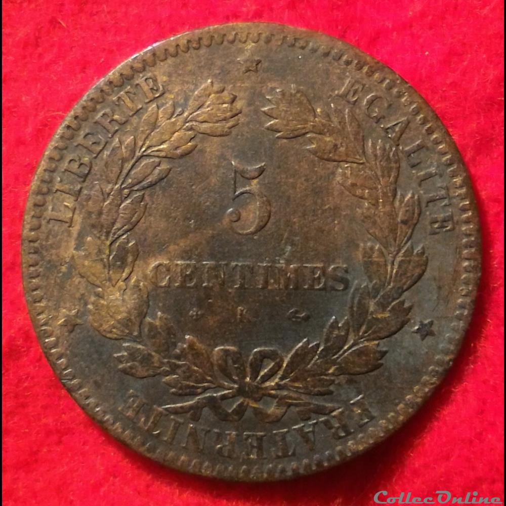 5 Centimes - Cérès - 1876 - Bordeaux monnaie france moderne 5 centimes ceres 1876 bordeaux