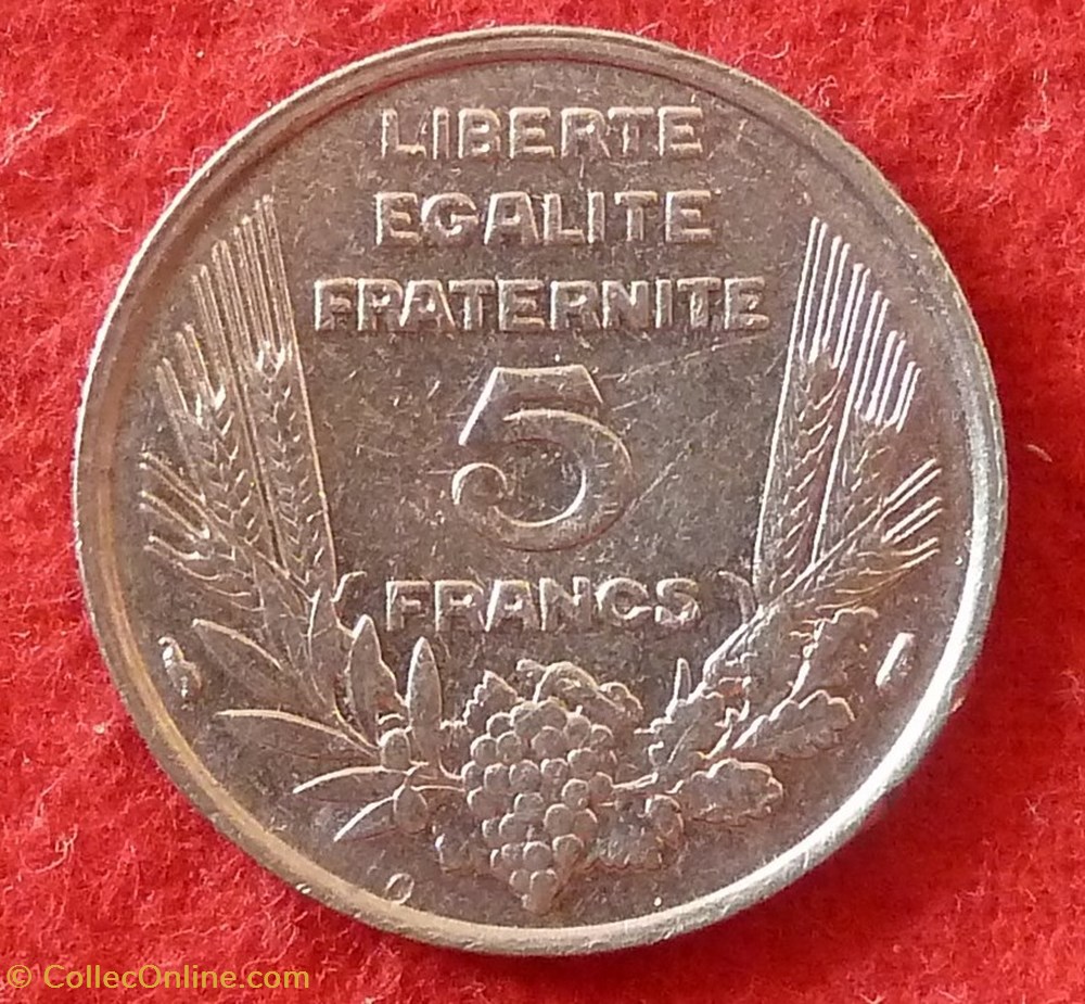Bazor - 5 Francs - 1933 monnaies monde france bazor 5 francs 1933