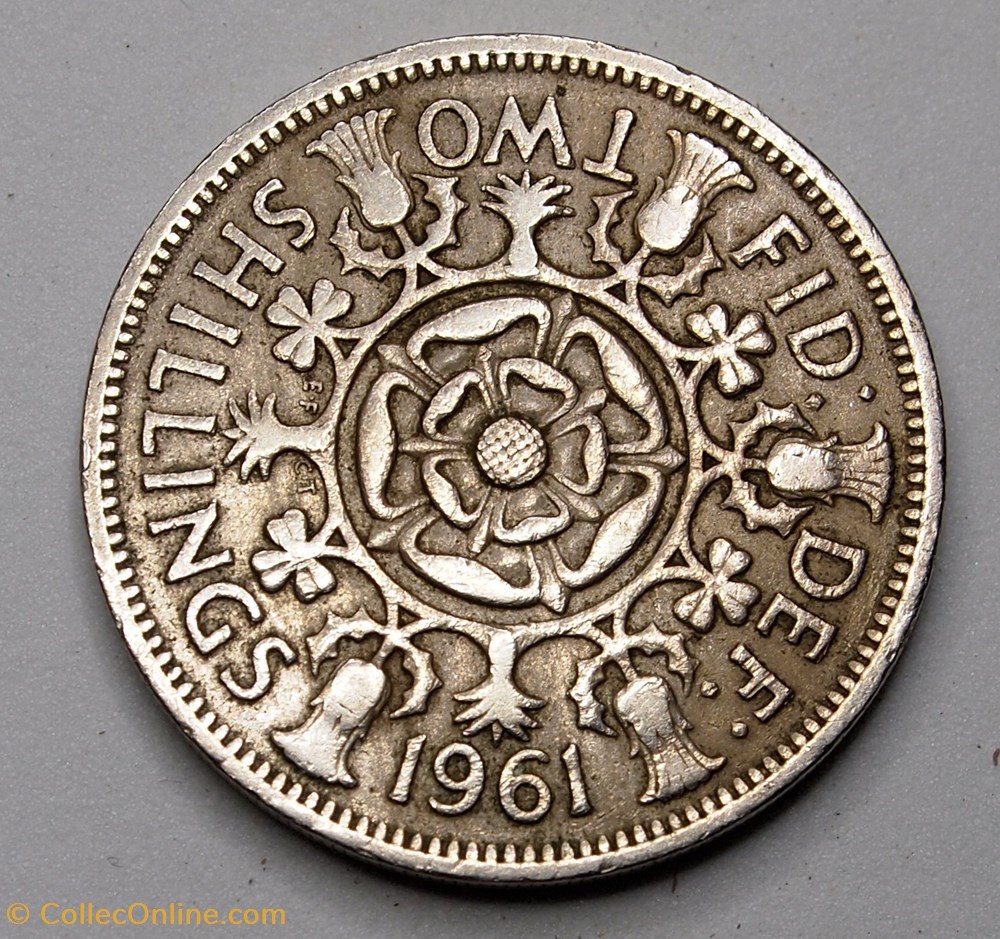 2 Shillings - 1961 monnaies monde royaume uni 2 shillings 1961