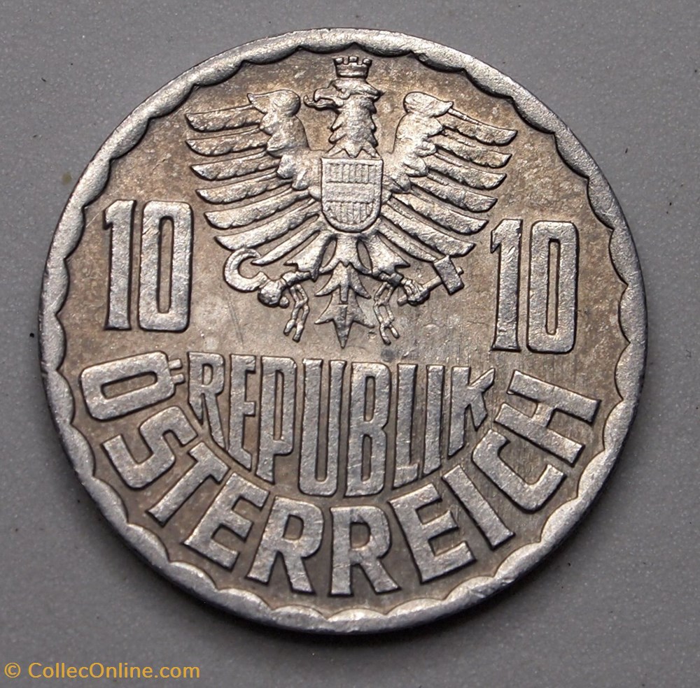 10 Groschen - 1963 monnaie monde autriche 10 groschen 1963
