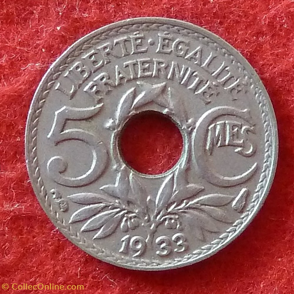 Lindauer - 5 Centimes - 1933 monnaies monde france lindauer 5 centimes 1933