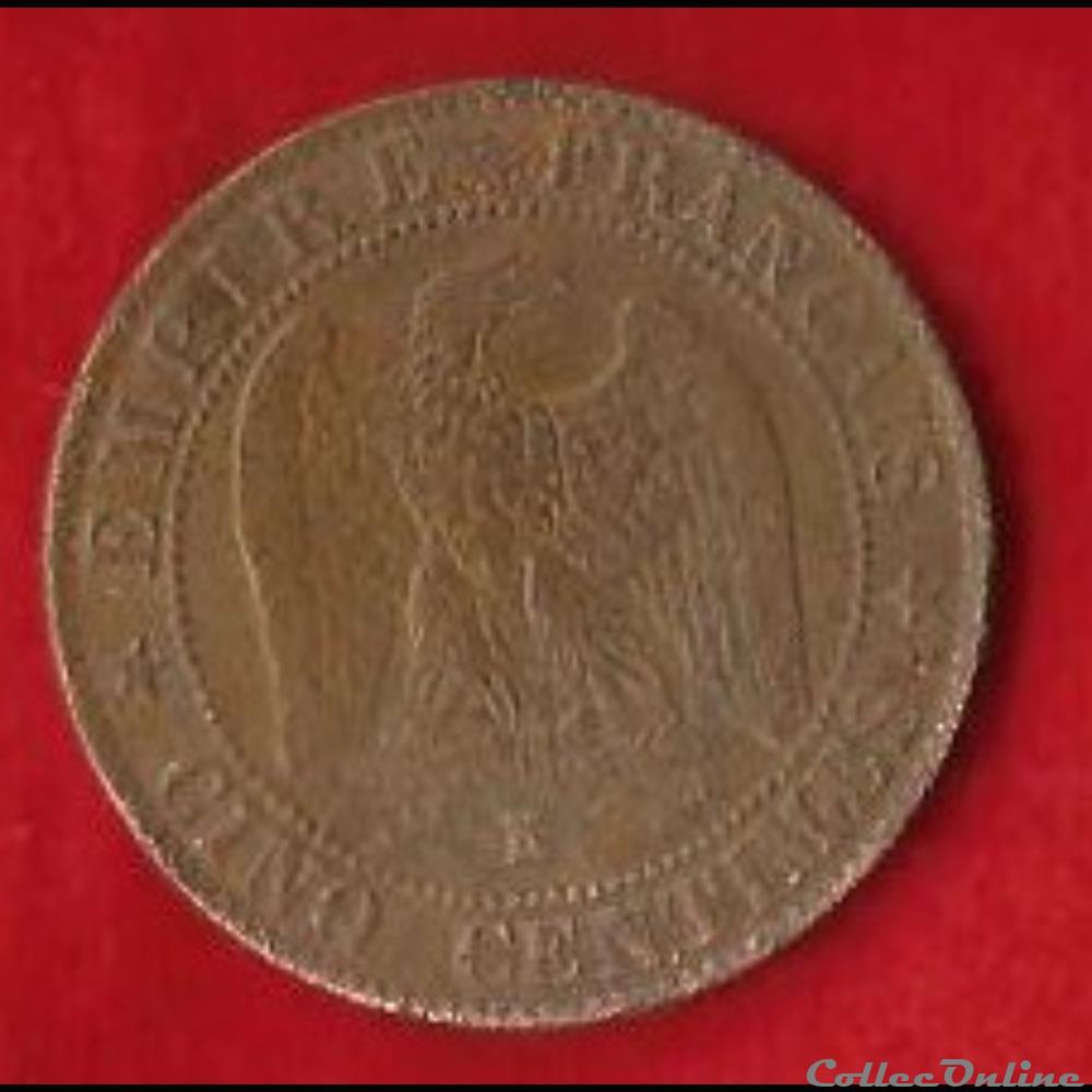 monnaies monde france 5 centimes 1863 bordeaux