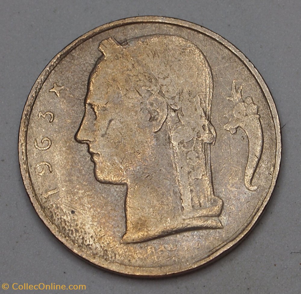 5 Francs - 1963 monnaies monde belgique 5 francs 1963
