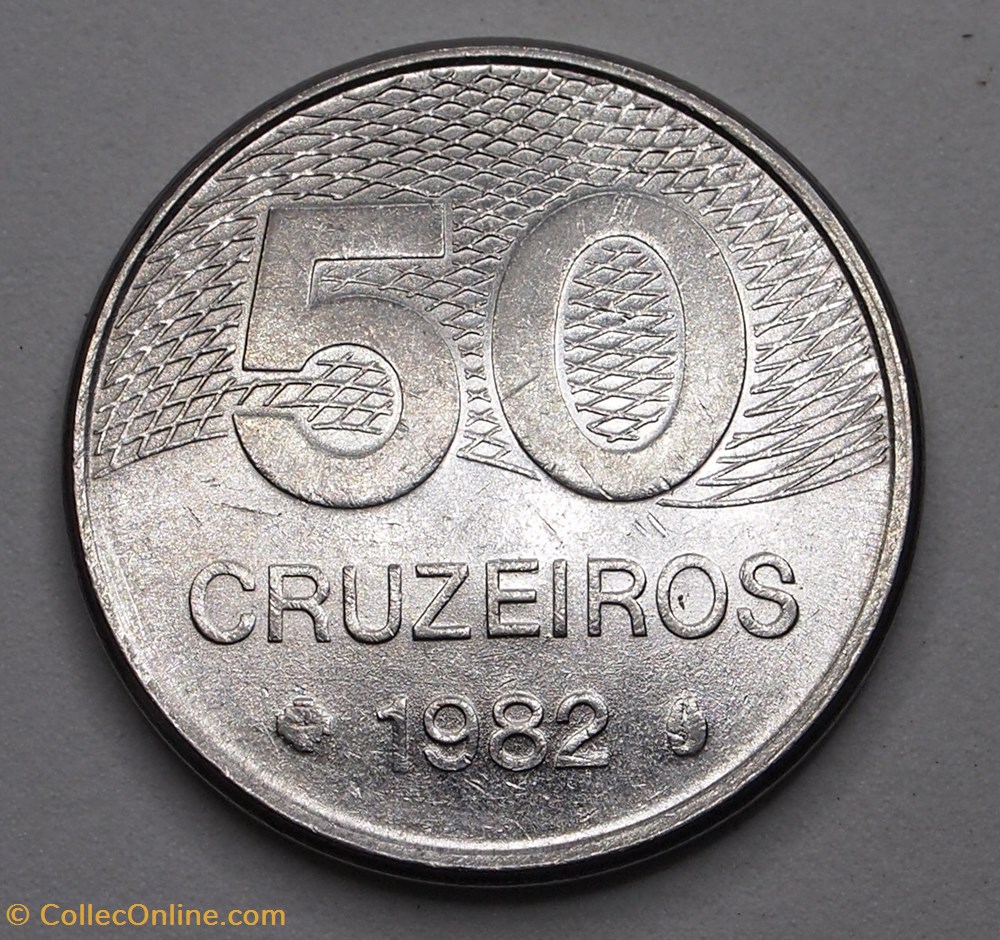 monnaie monde bresil 50 cruzeiros 1982