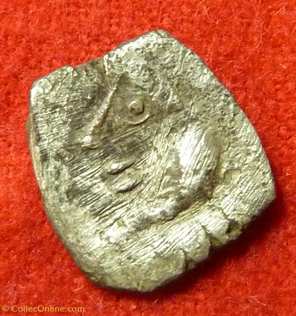 monnaies antiques celtes rutenes drachme aux feuilles aquatiques