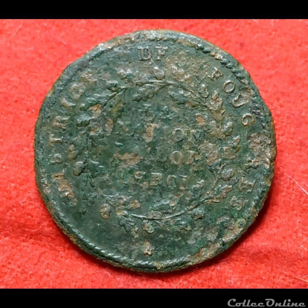 vetement et accessoire bouton militaire fougeres 1789 1790