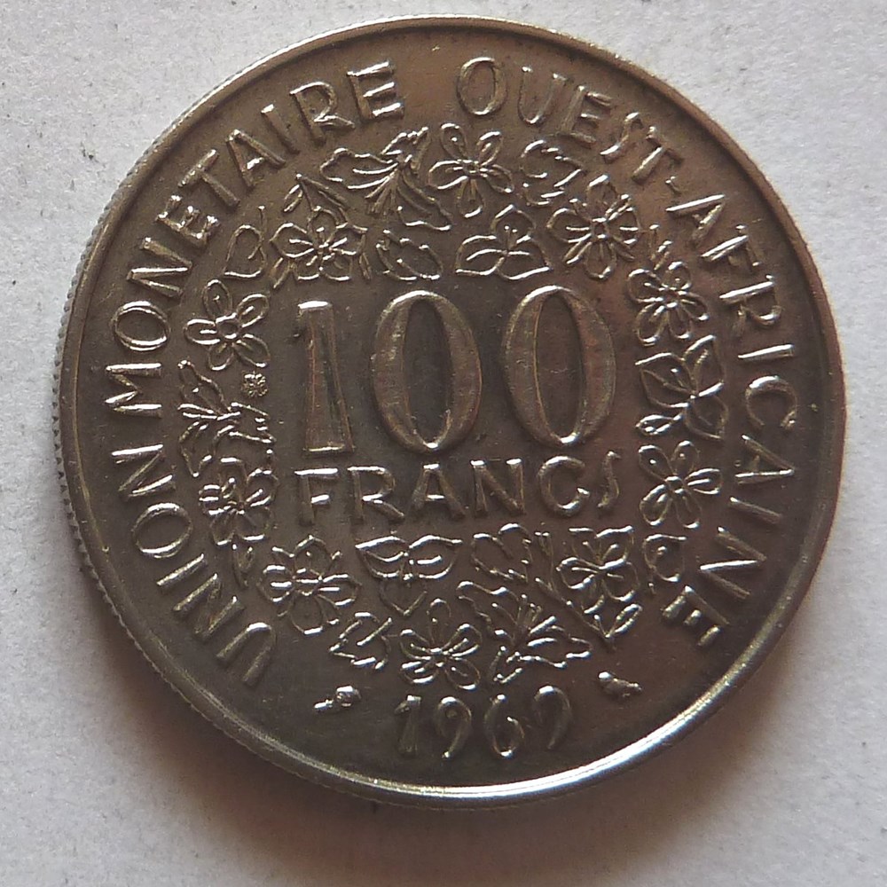 100 Francs - 1969 monnaies monde banque centrale etats de l afrique ouest 100 francs 1969