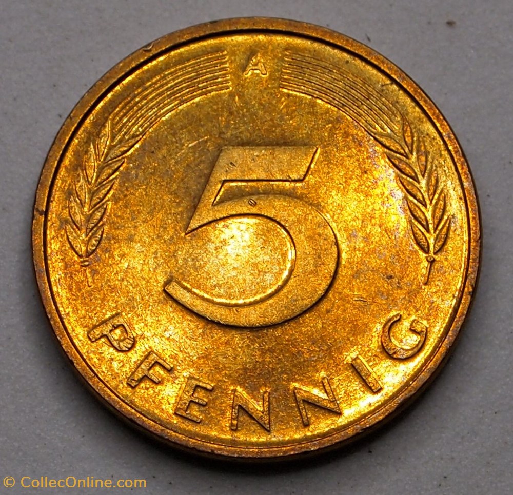 5 Pfennig - 1992 A monnaies monde allemagne 5 pfennig 1992 a